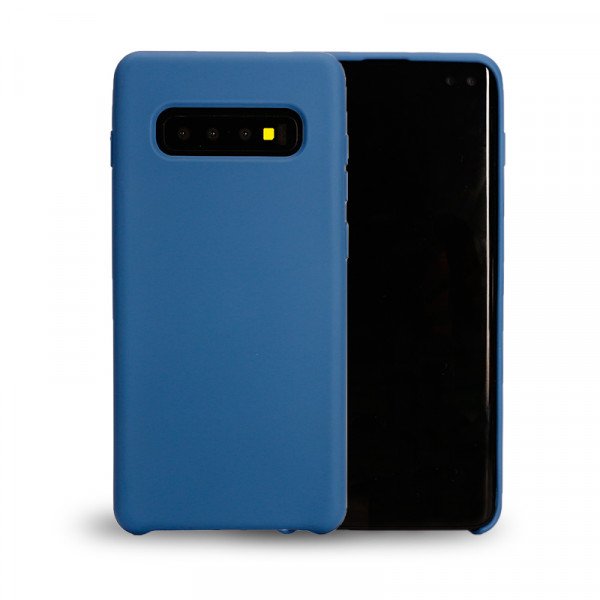 Wholesale Galaxy S10+ (Plus) Slim Silicone Hard Case (Navy Blue)